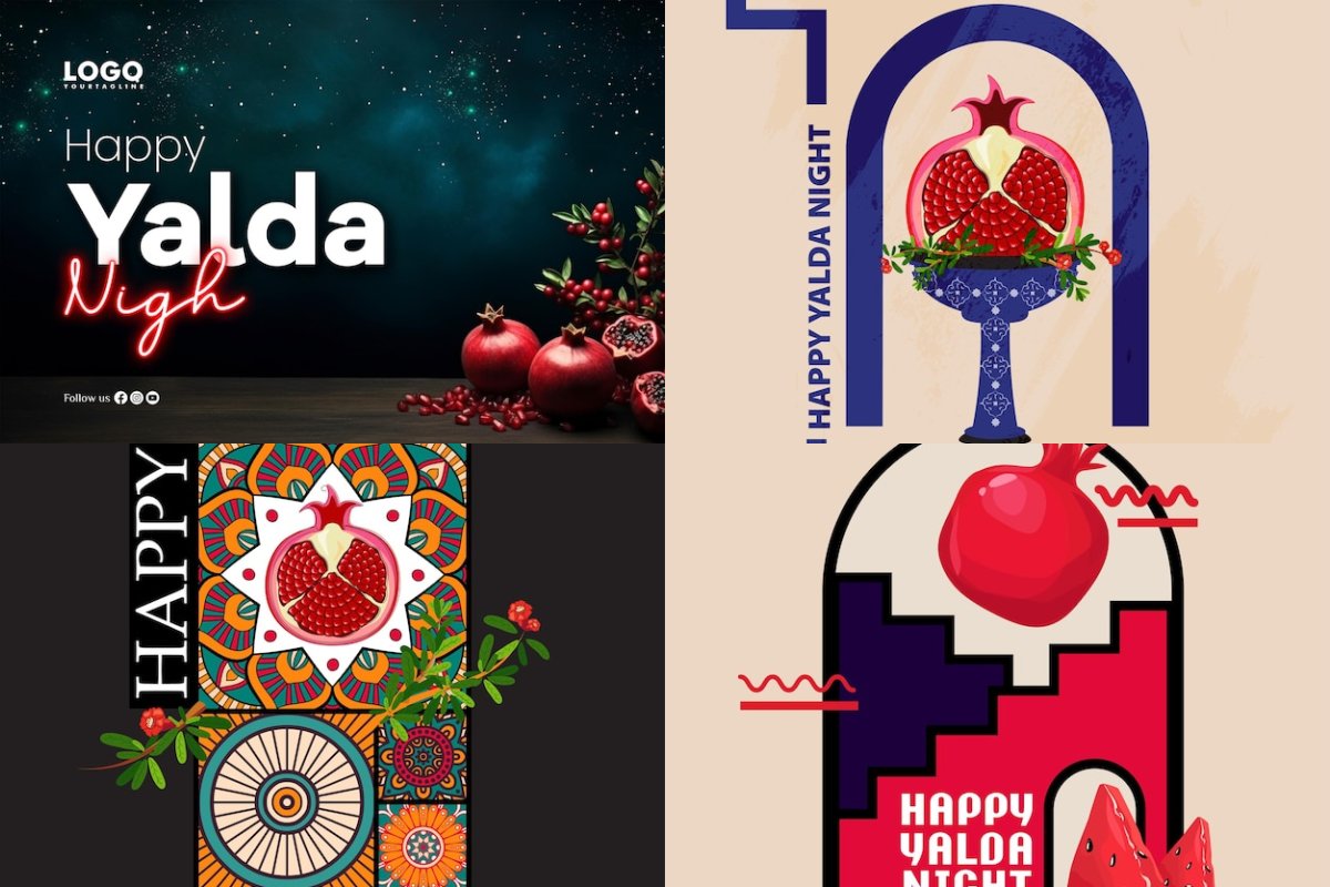 جامع‌ترین پک گرافیکی برای طراحی‌های شب یلدا!
